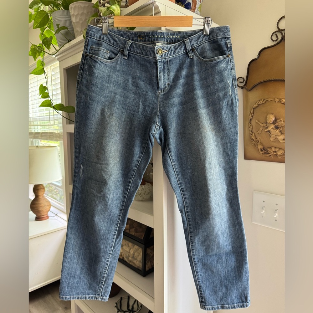 LC Lauren Conrad Women's Classic Denim Straight Leg Jeans